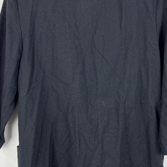 Cape Cod Blazer Jacket Size 16 Black 3/4 Sleeve Single Breasted One Button Pock - Picture 8 of 9